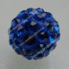 Good Quality Capri Blue Clay Shamballa Pave Beads