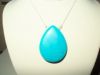 Genuine Turquoise Briolette Sterling Silver Necklace