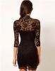 Fashion Women Sexy V-neck Lace Slim Lady Cocktail Clubbing Party Mini Dress