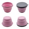 food grade silicone foldable bowl, outdoors portable collapsible container