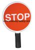 warning stop sign for individual holding