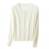 2026 Lady's Woollen Sweater Round-neck button-up fashionable outerwear
