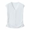 2026 Lady's Lyocell Vest V-neck Button-up Cardigan