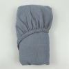 Wholesale 100% Cotton Crepe Baby Crib Sheet Customized Organic Double Layered Yarn Bed Sheet Muslin Fitted Sheer