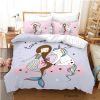 100% cotton/100% polyester bedding set with beautiful mermaid printing for girl