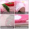 Custom Tufted Bathroom Rugs Non Slip Water Absorbent Cute Bath Rug Soft Microfiber Bath Mat