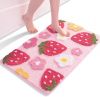 Custom Tufted Bathroom Rugs Non Slip Water Absorbent Cute Bath Rug Soft Microfiber Bath Mat