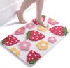 Custom Tufted Bathroom Rugs Non Slip Water Absorbent Cute Bath Rug Soft Microfiber Bath Mat