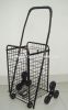 basket luggage cart, glocery shopping cart, wire rolling cart