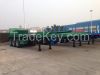 9353TJZPQW  Flat Bed Container Semi-Trailer-Rear Cutting For lcontainer loading