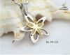 2-tone beauty diamond floral flower star gold plated&silver layered pe