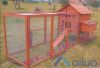 Galvanized netting  wooden chicken house