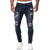 Hot selling Jeans Denim Men Jeans Pants Casual Classic Ripped Nine-point Jeans Men's Spring And Summer denim jeans