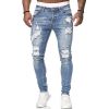 Hot selling Jeans Denim Men Jeans Pants Casual Classic Ripped Nine-point Jeans Men's Spring And Summer denim jeans