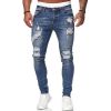 Hot selling Jeans Denim Men Jeans Pants Casual Classic Ripped Nine-point Jeans Men's Spring And Summer denim jeans