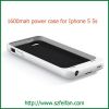 1600mAh Qi wireless charging power case for iphone5