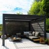 Remote Control Aluminium Pergola Waterproof Garden Pergola Adjustable Louvered Pergola Aluminium Outdoor