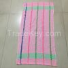 19*38"  65g Factory supply wholesale cheap customized 100% polyester stripe bath hand towel for Yemen market    
