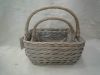 Willow basket with pla...