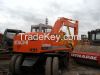 used hitachi EX100WD wheel excavator 