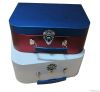 Luxury handle box with metal button for children gift storage