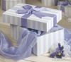 Gift paper box with bow on the top