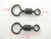 matte black Carp Fishing swivel  rolling swivel  long body quick change with ring Tackle