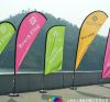 feather flag with heat transfer print with reinforced fiberglass pole