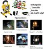 LED portable and rechargeable and waterproof lamp , use outside the door