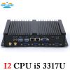 Fanless mini pc industrial computer with USB 3.0 Dual Gigabit Lan 4 COM HDMI Intel Celeron C1037U Core i5 3317U Windows 10 Linux