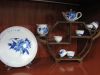 blue china tea set