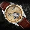 Skeleton autometic stainless steel case mens watch