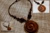 Necklace with wooden b...