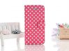 Wholesale Polka Dot Right and Left  Stand Leather Case Cover for iPhone 5
