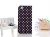 Wholesale Polka Dot Right and Left  Stand Leather Case Cover for iPhone 5