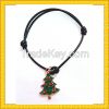 green Charistmas tree outdoor handmade adjustable bracelet