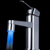 HiKiNS Color Faucet LED Lights Water Tap Kitchen Bathroom Single Handle Temperature Sensor