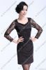Fast Shipping! 10511 Sheer Black Lacey Long Sleeve dress