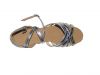 Gold / silver / purple PU five straps girlsâ€™ Ballroom Latin dance shoes
