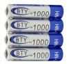 BTY Rechargeable Battery Pack 1000mAh Ni-MH 1.2V