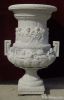 White marble carved fl...
