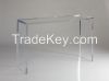 Acrylic Console table  Elegant Design Tempered glass table top + Acrylic base 