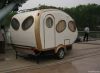 Fiberglass camping caravan