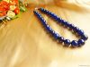 natural gemstone blue agate handmade necklace jewelry