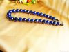 natural gemstone blue agate handmade necklace jewelry
