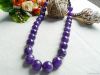 natural gemstone amethyst big beads necklace