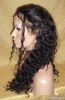 18" crown1# deep wave indian remy human hair full lace wig
