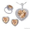 925 silver citrine jewelry set---HZ01J13JS