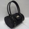 Rattan handbag, black ...