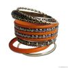 2012 new design wood and metal 6 bangle sets